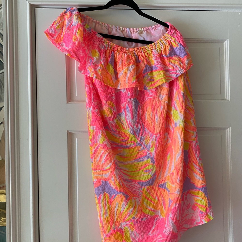 One shoulder dress by Lily Pulitzer